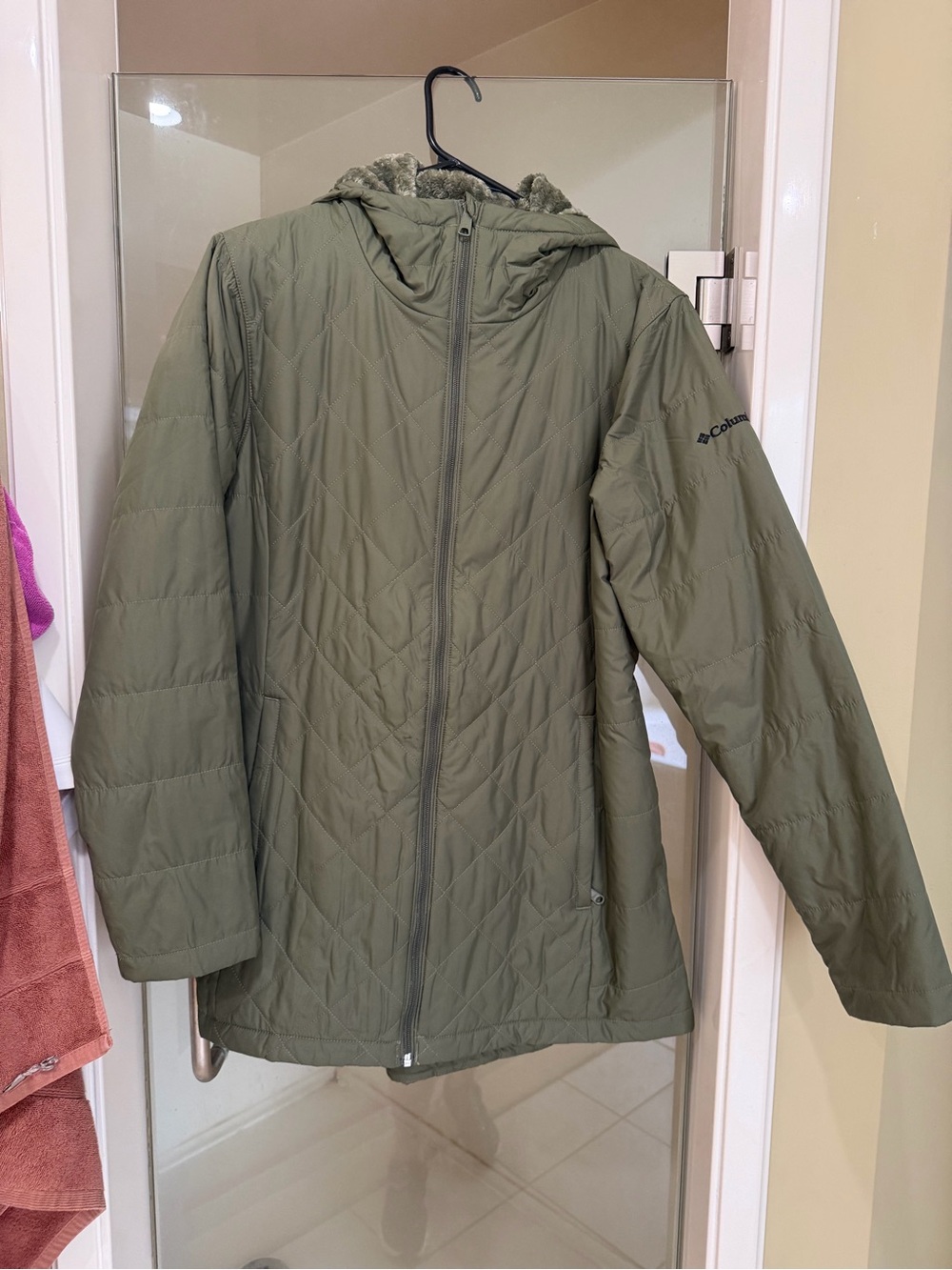 Columbia Mink Lined Mid-Length Coat